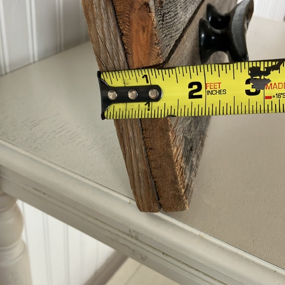 Rustic Farmhouse Natural Wood Board With Cast Iron Hooks Ready To Hang - Picture 10 of 13